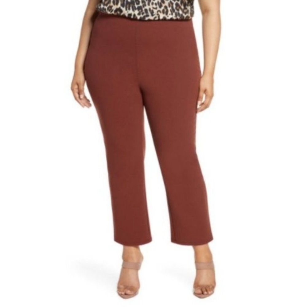 Leith Brown High Waist Straight Leg Pants size Medium NWOT